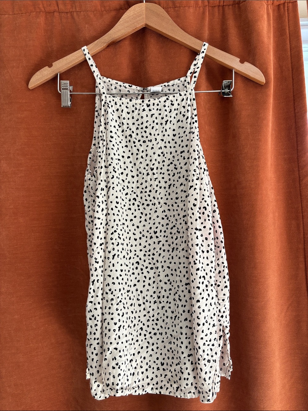 Old Navy Cream Spotted Halter Cami